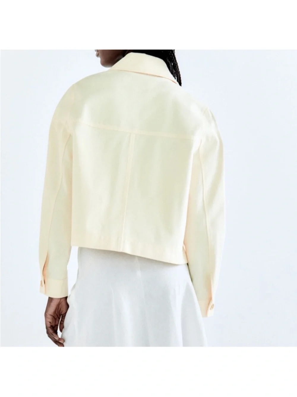 Zara ecru crop jacket - Picture 8 of 9
